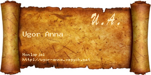 Ugor Anna névjegykártya