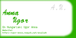 anna ugor business card